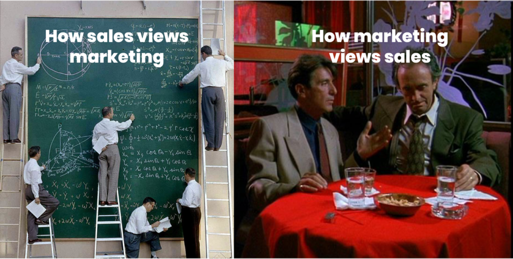 how sales views marketing and how marketing views sales